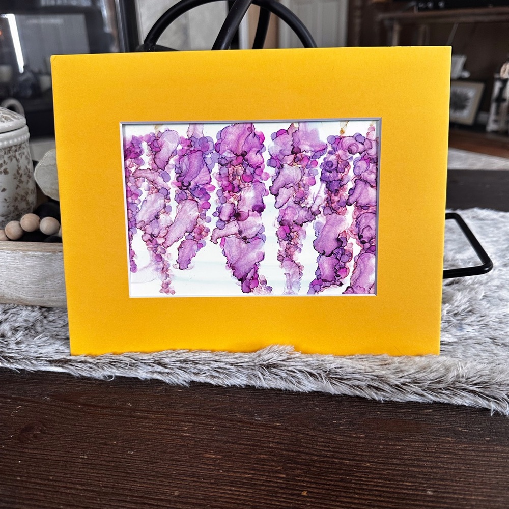 Hand crafted  Purple Floral Wall Art painting